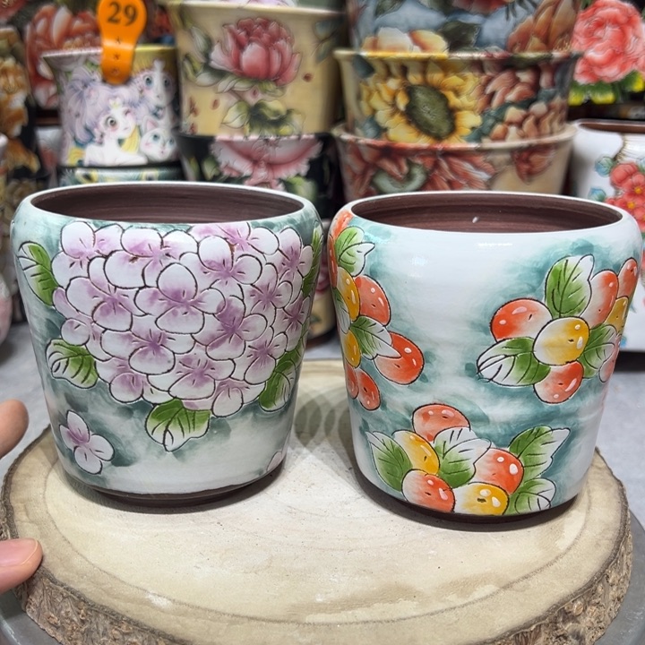 景德镇红陶精品手绘陶瓷