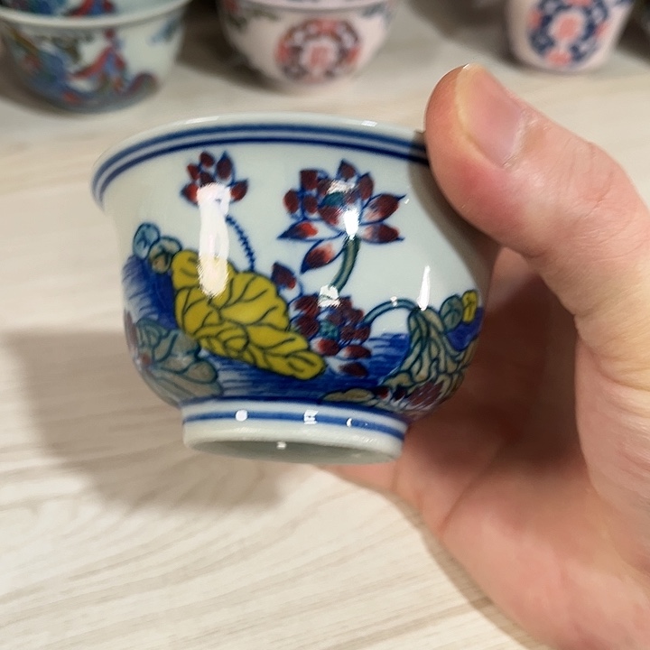 瓷片//////景德镇陶瓷杯子。绿