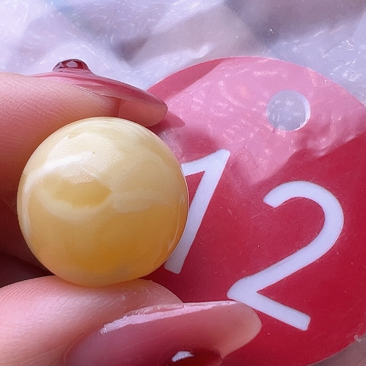 蜜蜡裸石未镶嵌微瑕 15.7mm 圆珠