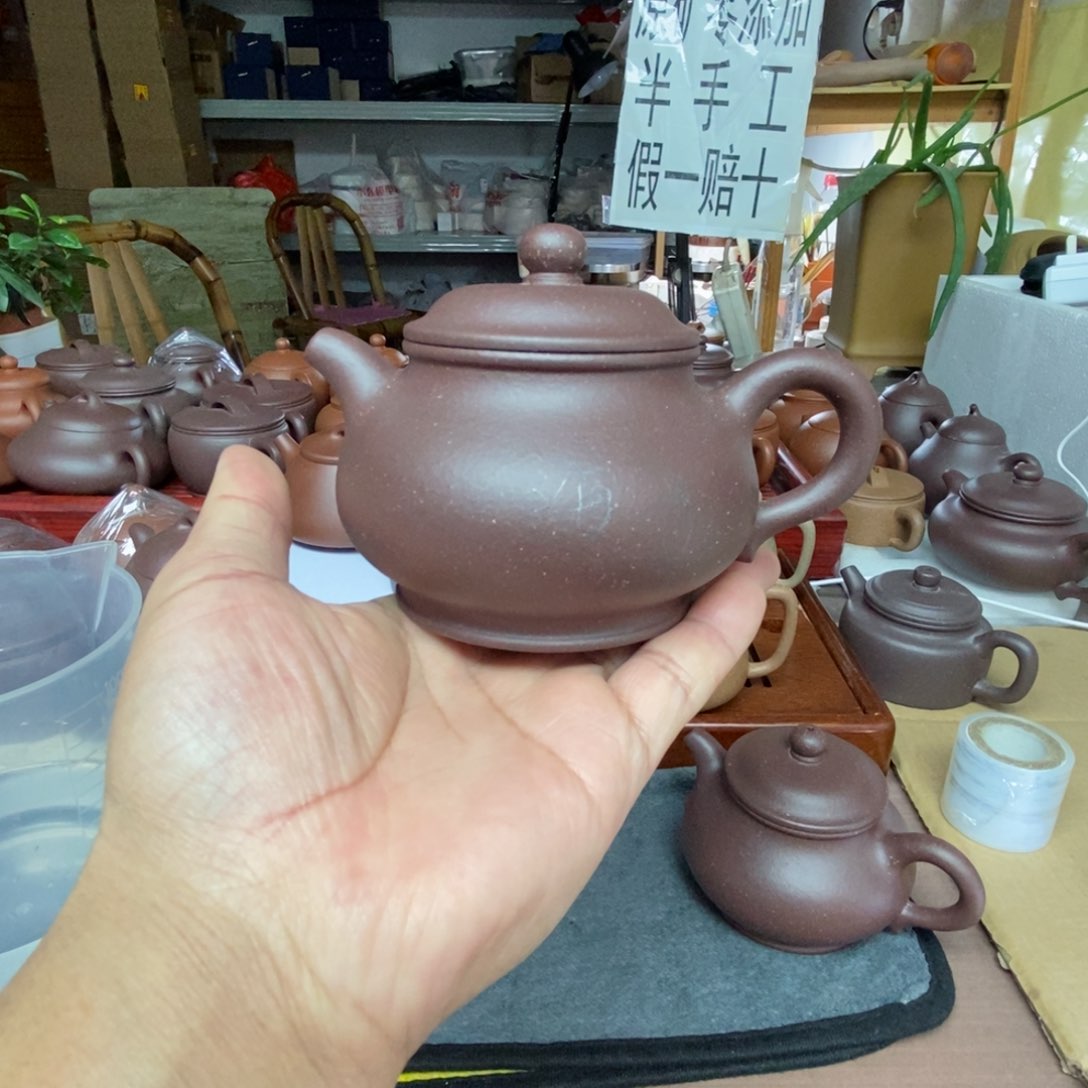 紫砂茶壶海*紫泥零添加潘壶不是半手工壶假一赔十