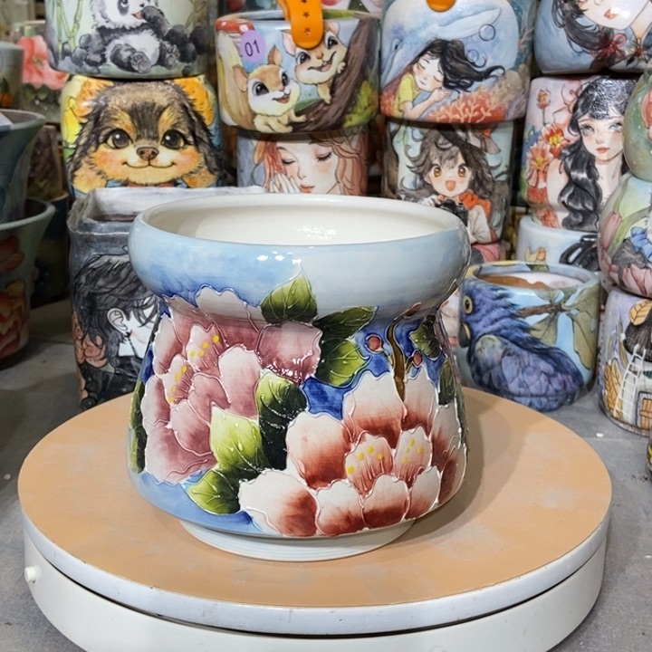 红陶景德镇艺术手绘作品