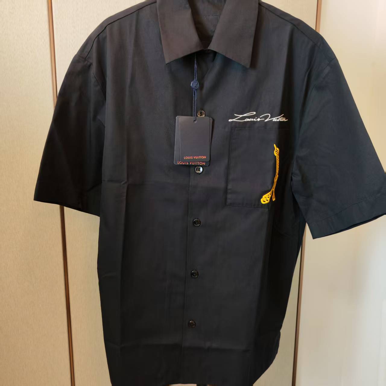 99新 LouisVuitton/路易威登 D 刺绣新桥短衬衣 254