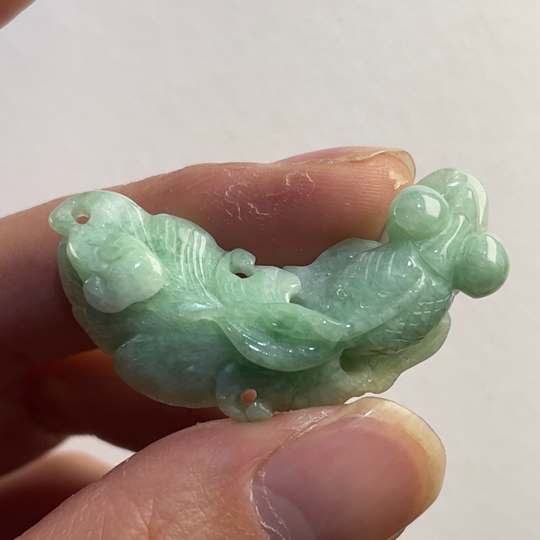 翡翠未镶嵌吊坠(赠链)代编织