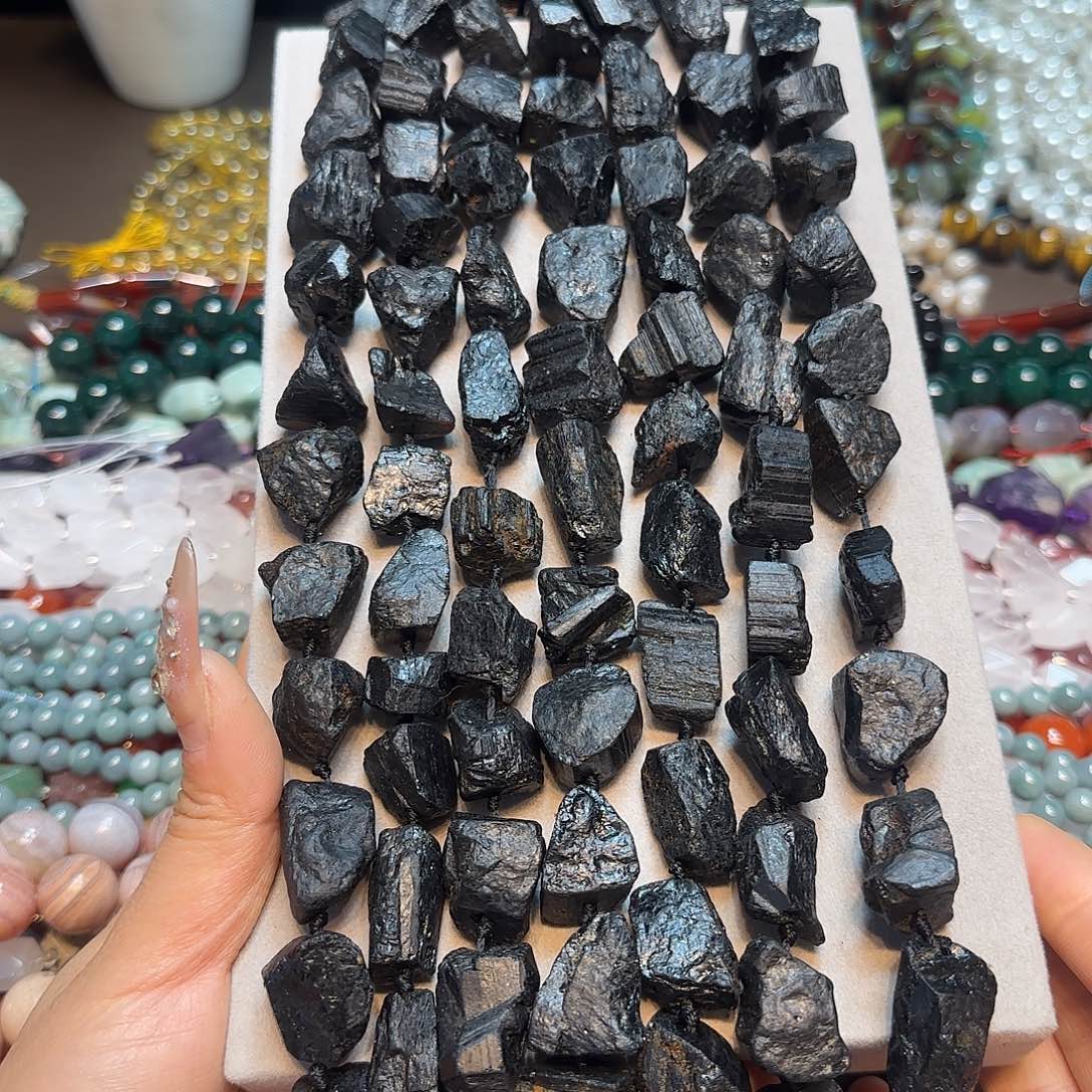 玛瑙/玉髓合金珠宝半成品黑碧玺随行一条