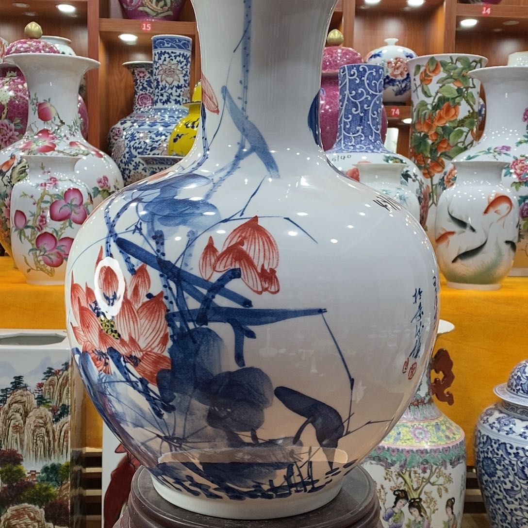 摆件@****T景德镇陶瓷赏瓶