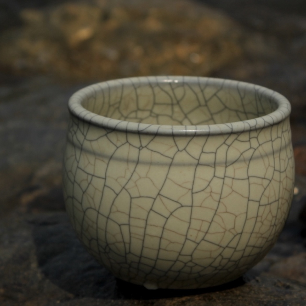 复古哥窑陶瓷品茗杯功夫茶具家用高端泡茶盏主人杯缸杯