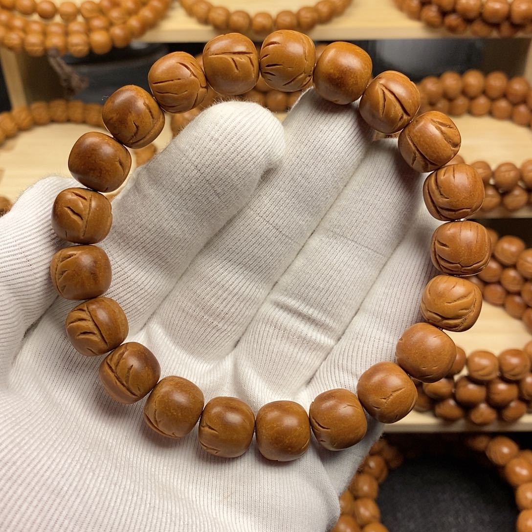 桃核手串龙纹老型