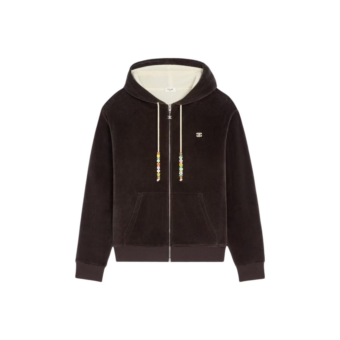 未使用 Celine/思琳 宽松拉链绒布棉长袖卫衣