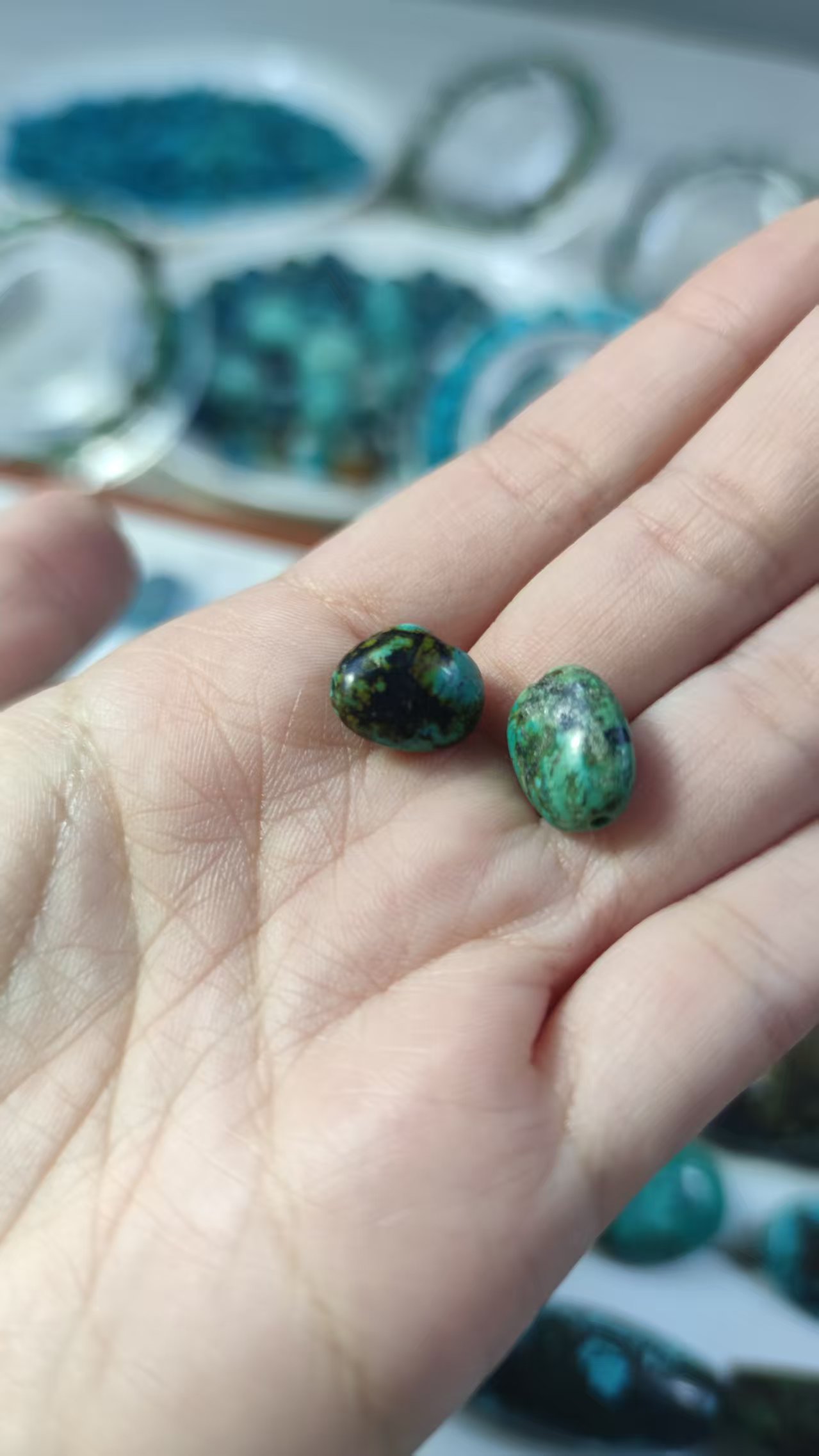 非金属仿珍珠吊坠 饰品原石来自湖北十堰随形