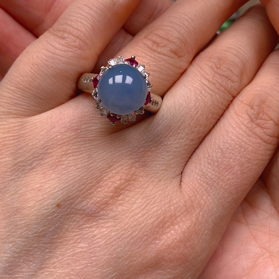 翡翠戒指未镶嵌翡翠蛋面