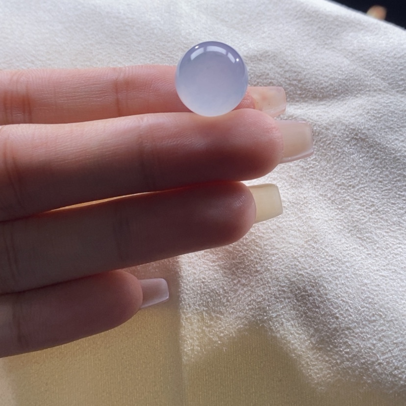 【闪购商品】翡翠颈饰未镶嵌冰蓝紫飘花珠卡13.7