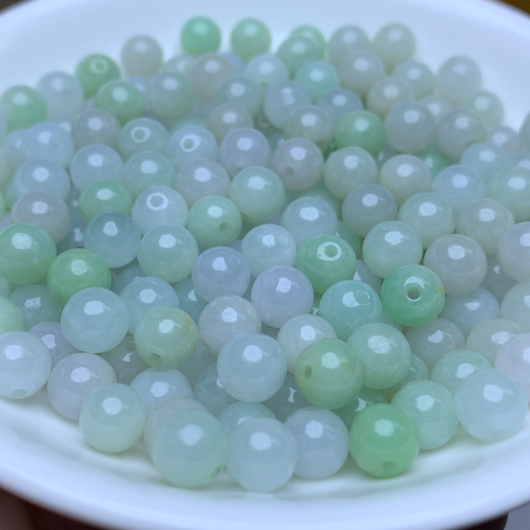 【闪购商品】翡翠手链未镶嵌卡7冰绿白20个
