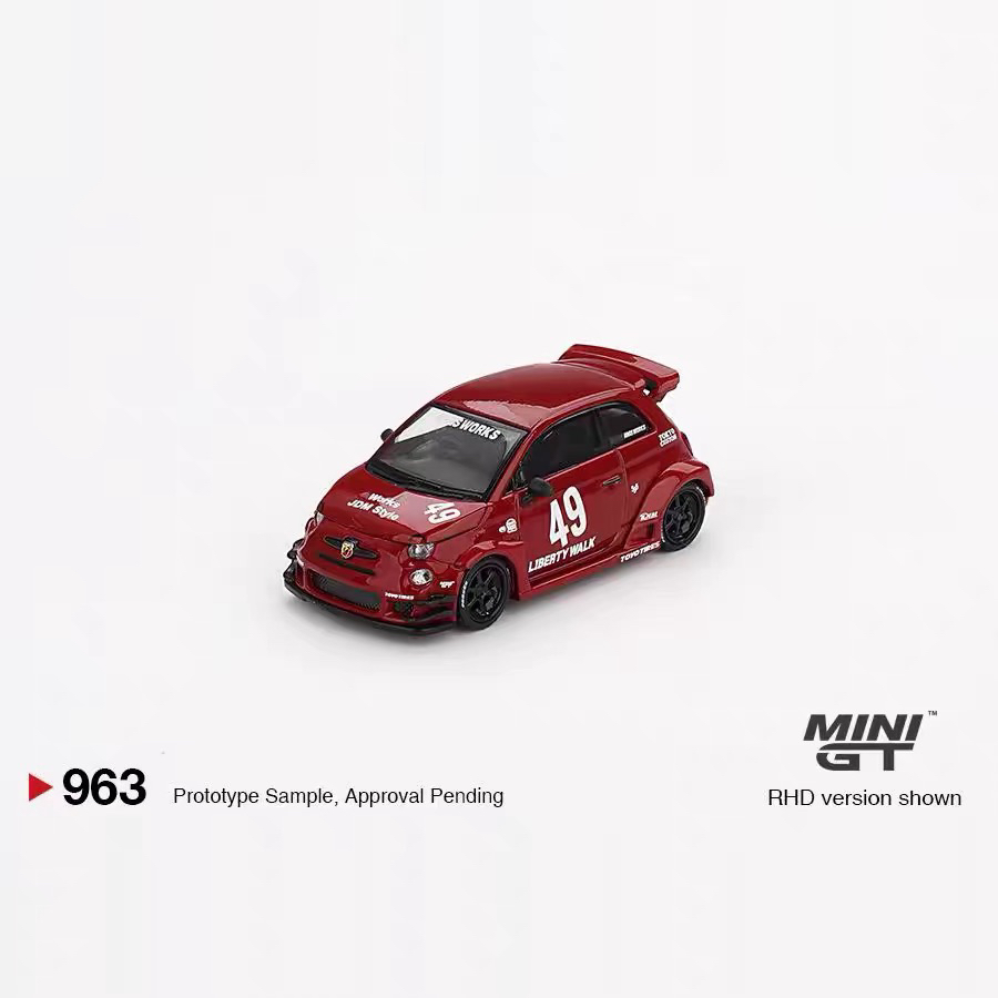 盒装现货 MINIGT 1:64 菲亚特阿巴斯 ABARTH 595 合金车模#963