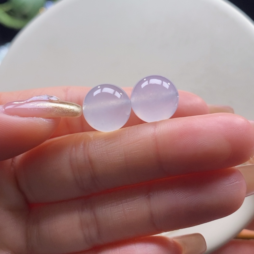 【闪购商品】翡翠颈饰未镶嵌翡翠冰茅台白珠卡12.6mm只发一颗