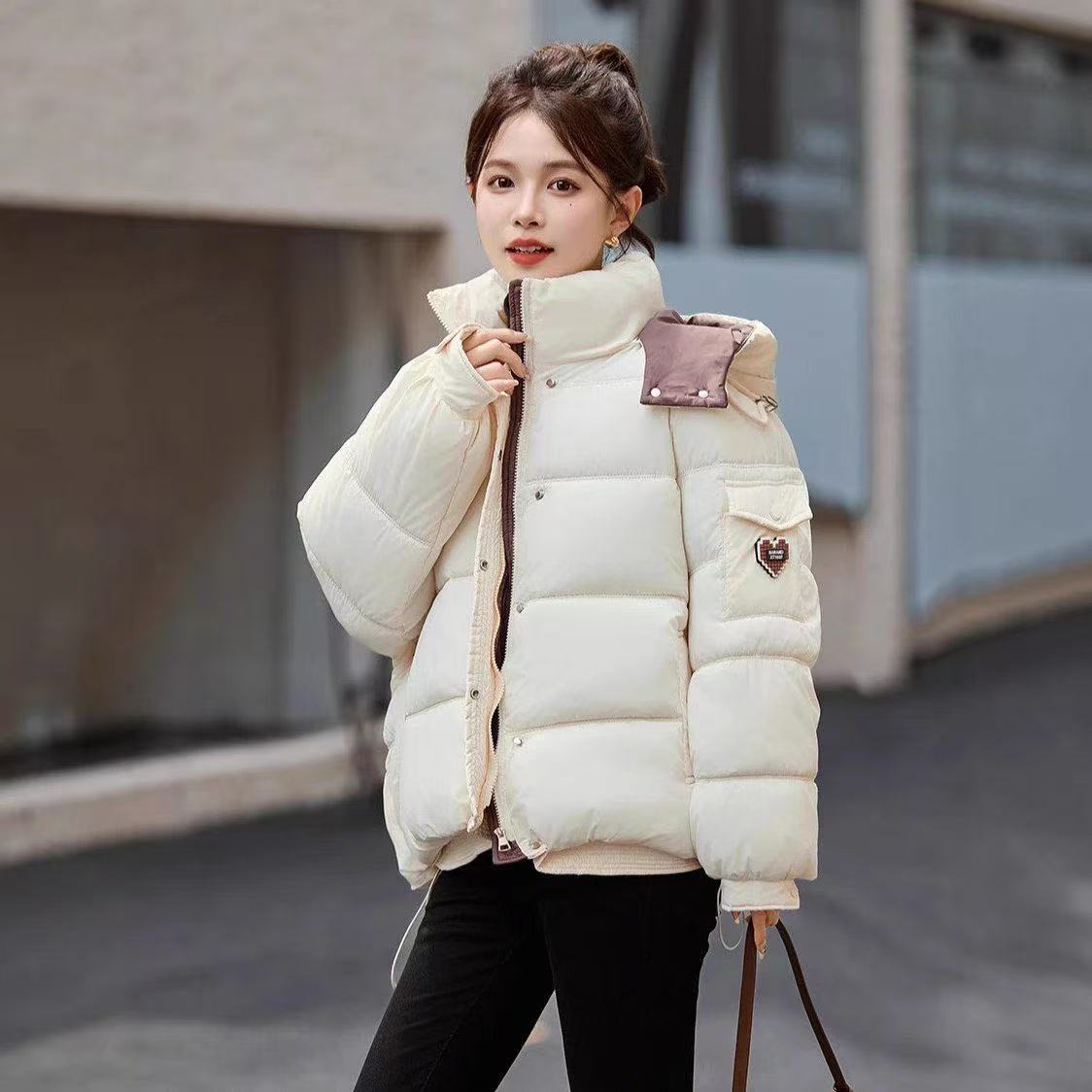 （XZ）8827爱心拼色棉服