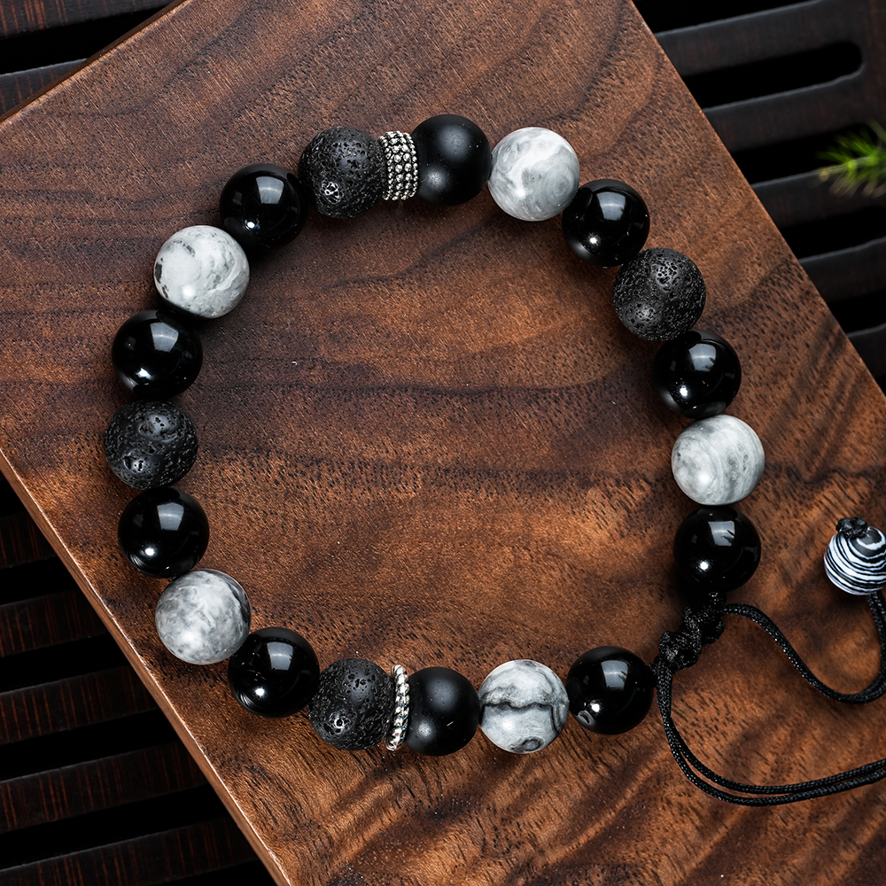 黑曜石手串设计款10mm-701004