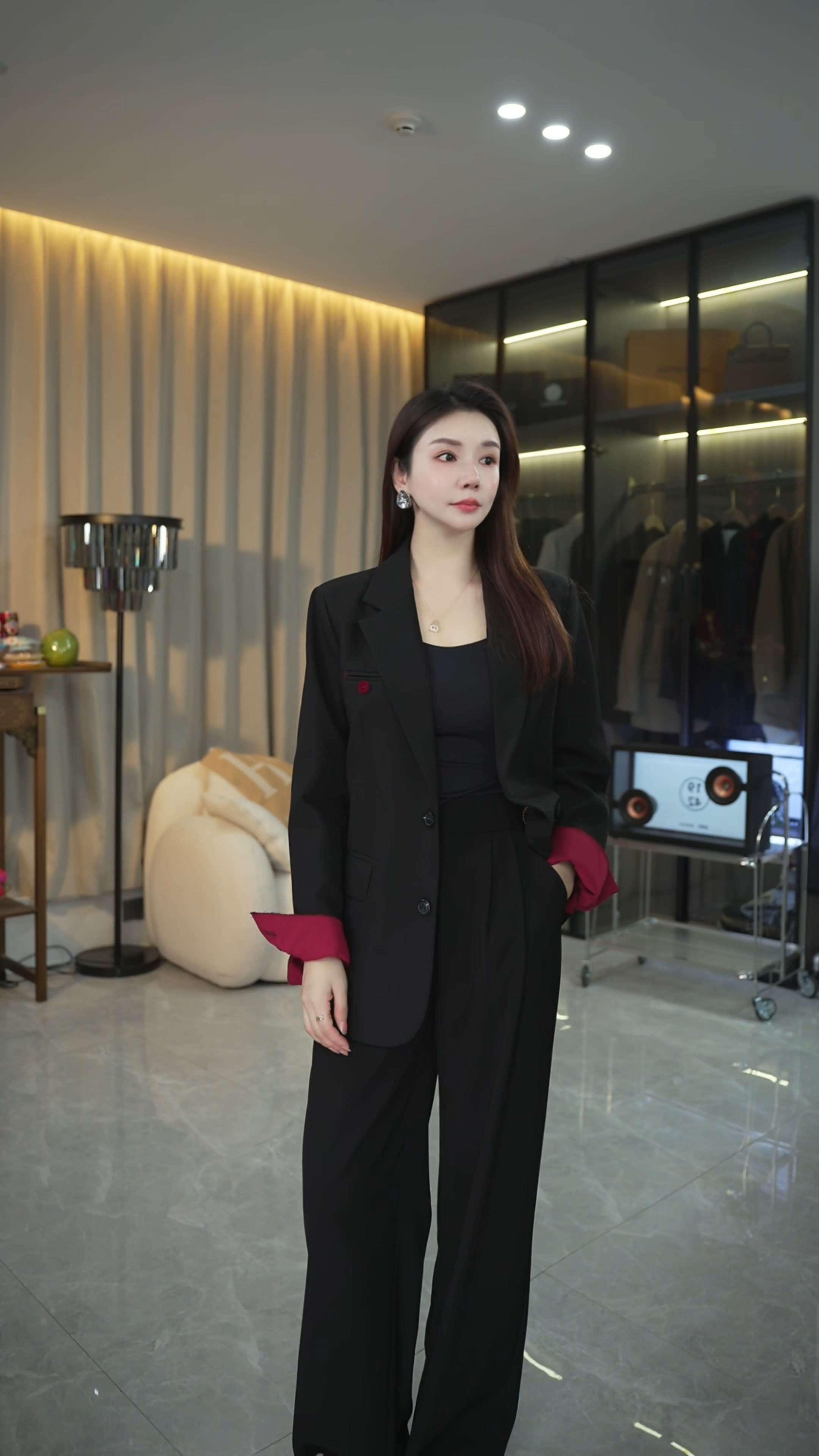 DYT HOME秋季新品时尚气质撞色韩版小西装设计师显瘦女士小西服