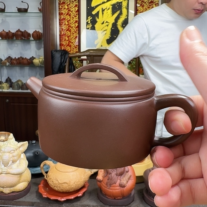 紫砂茶壶汉瓦紫泥