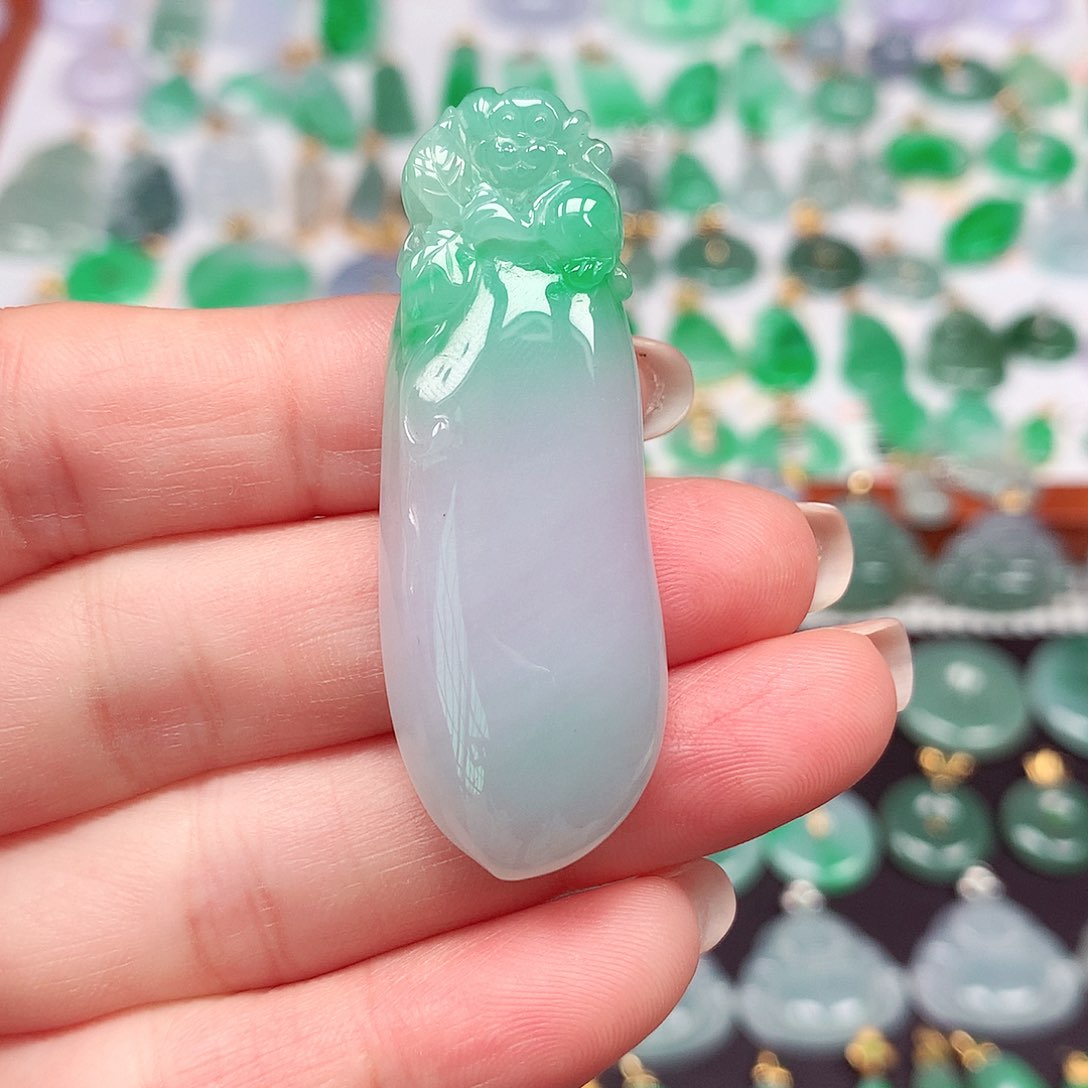 翡翠颈饰未镶嵌天然翡翠A货