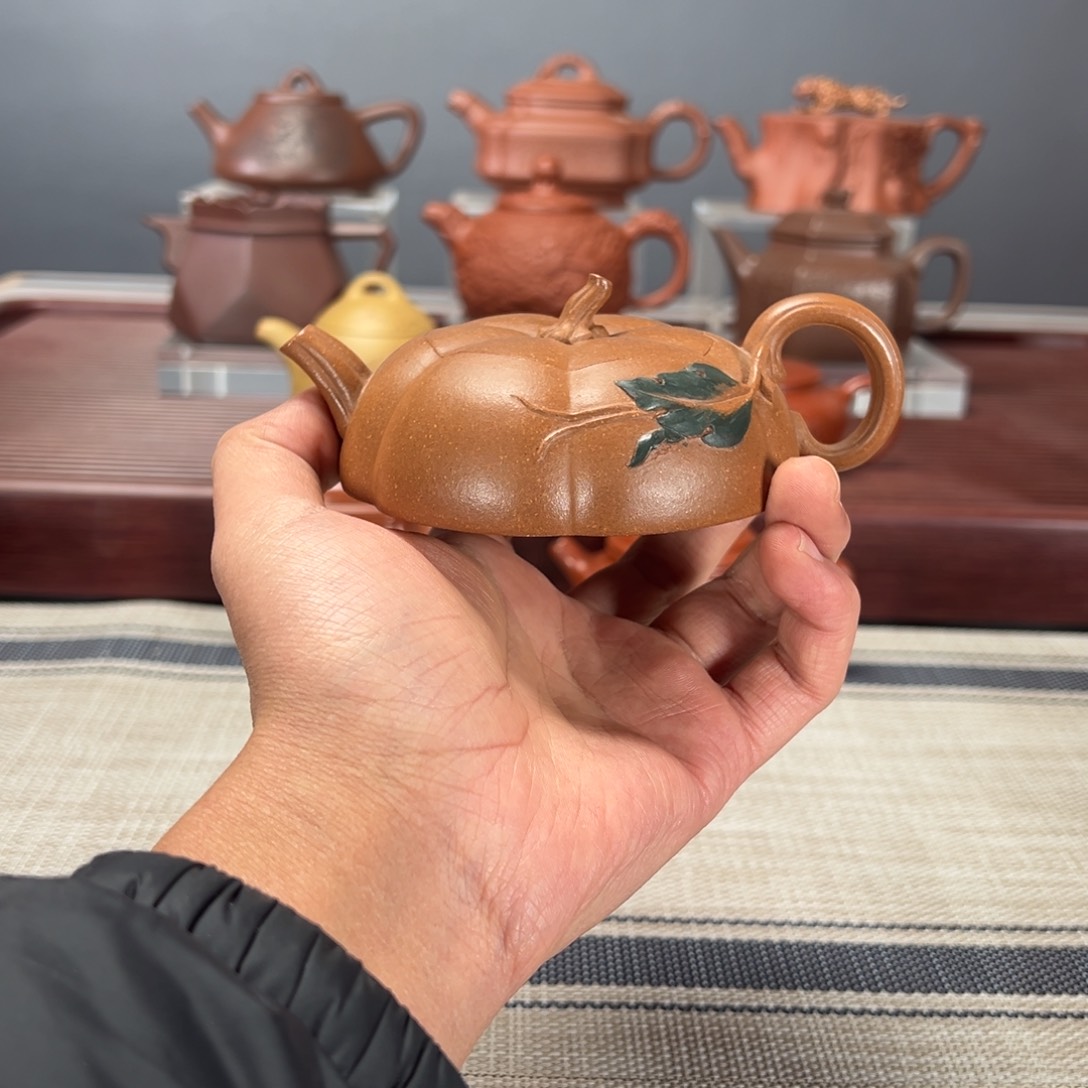 紫砂茶壶南瓜100CC降坡泥