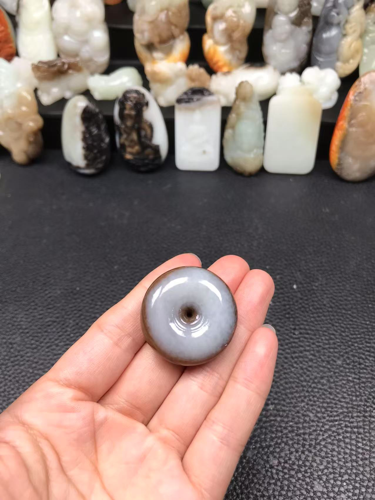 和田玉平安扣，实物漂亮