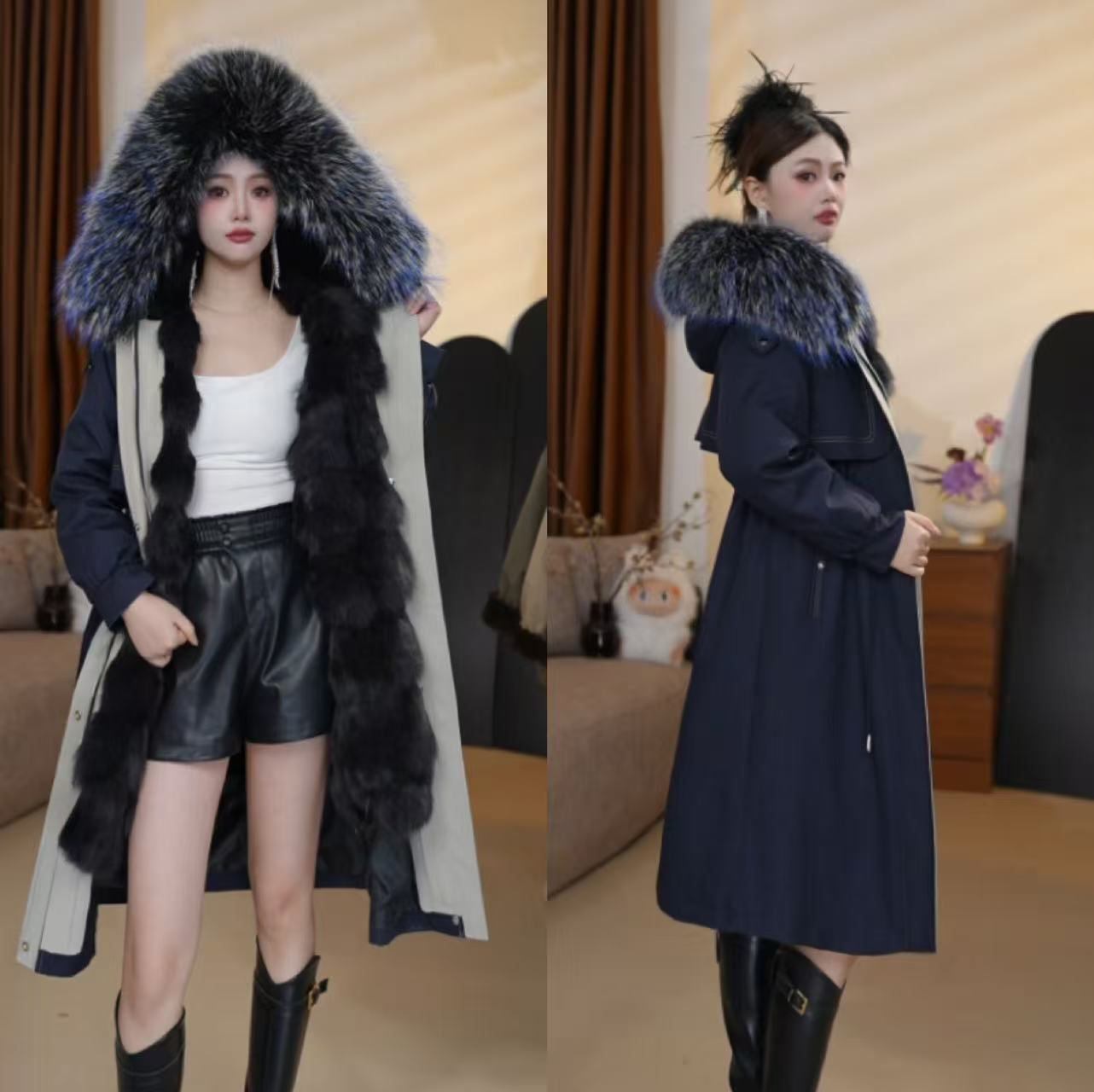 钰言专属【醉天使+毛袖】2025新款升级大貉子毛领可拆卸派克
