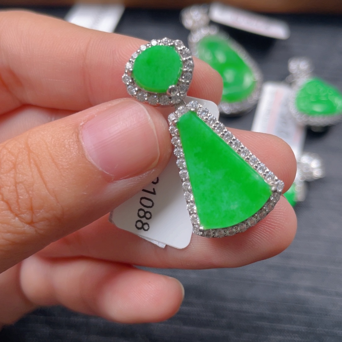 翡翠银S925镶嵌吊坠(不含链)j j j