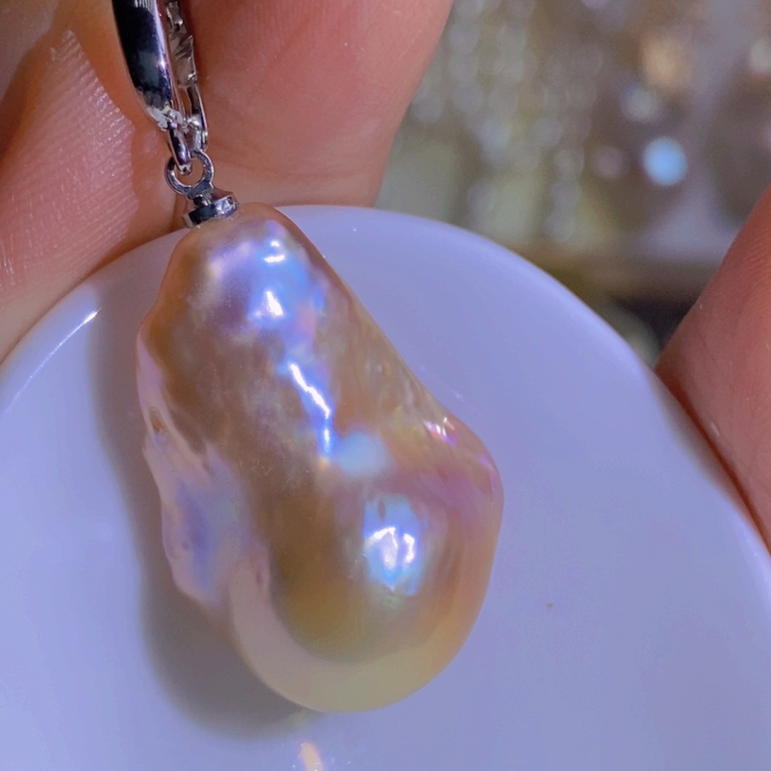 银S925镶嵌天然淡水珍珠淡水珍珠