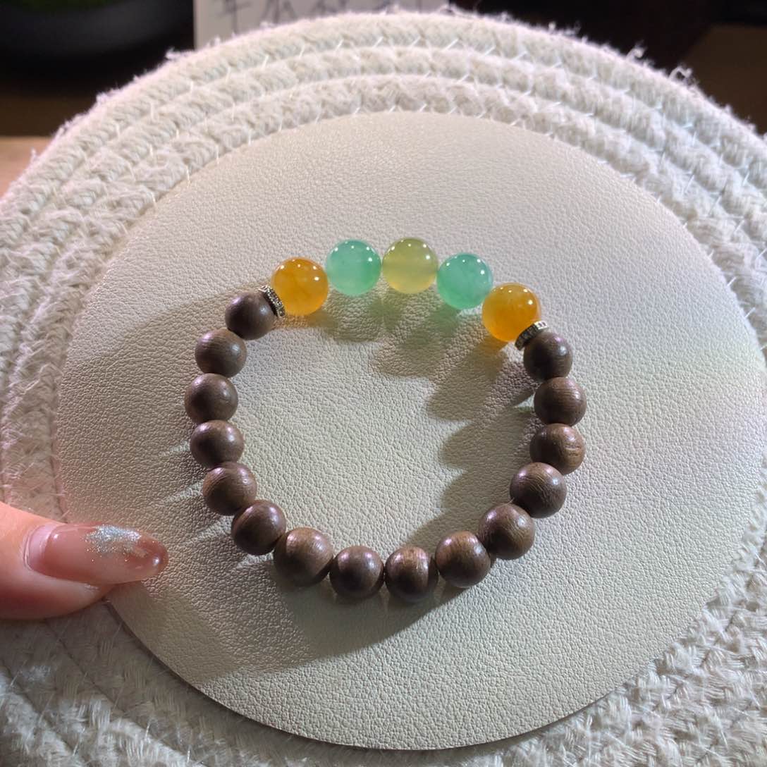 散珠翡翠天然缅a浓彩多宝半串