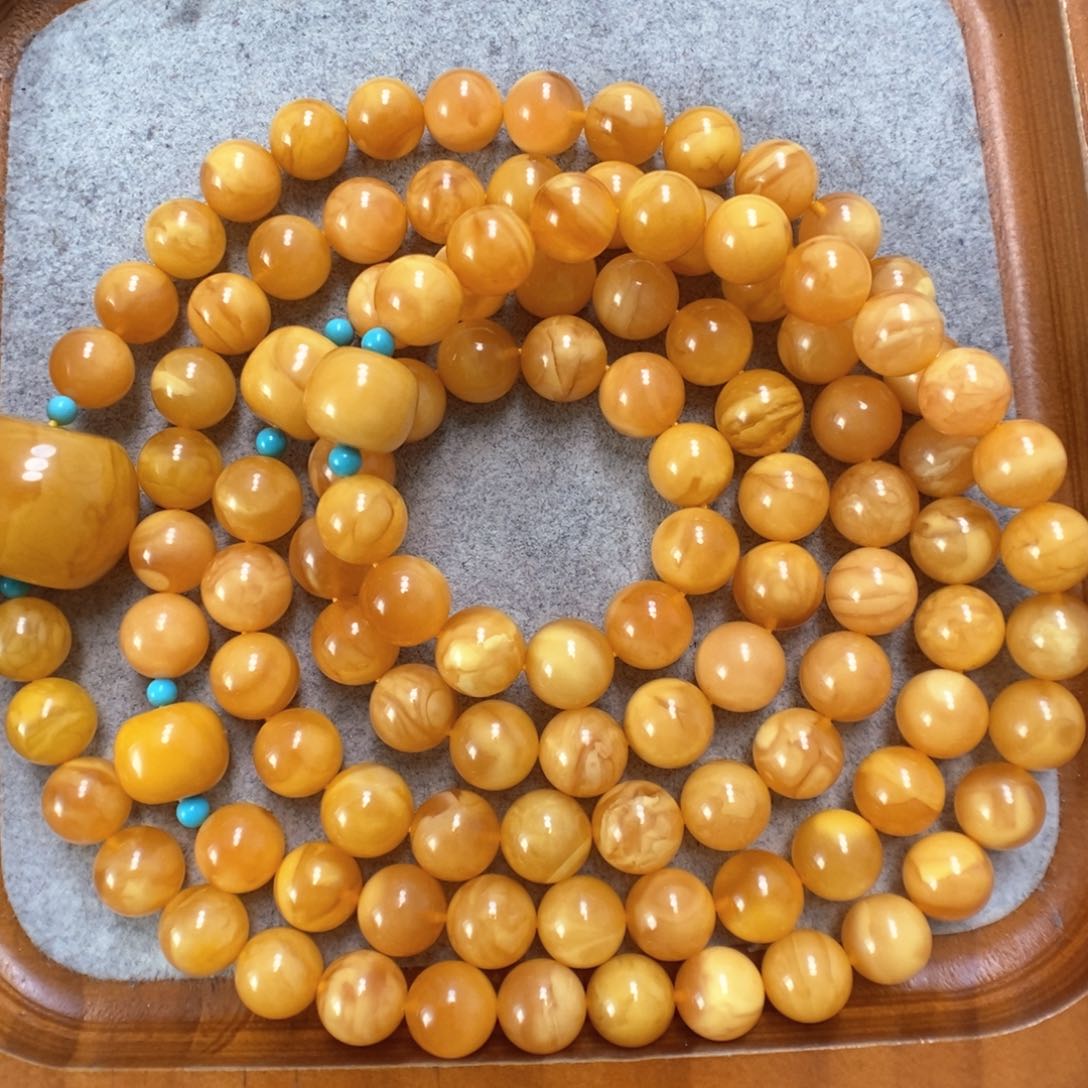 蜜蜡手串未镶嵌蜜蜡108