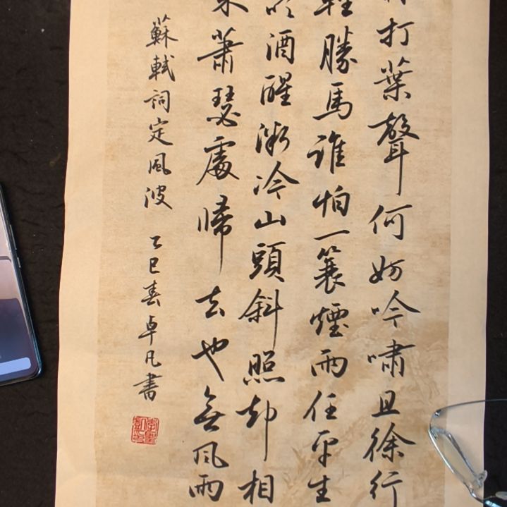 装裱画苏轼定风波作品一