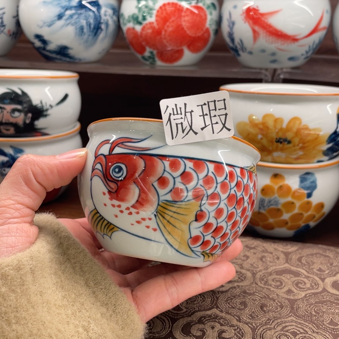 有瑕釉下彩纯手绘