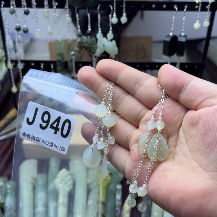 蛇纹石玉发饰合金萧**月