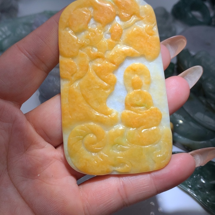 翡翠未镶嵌颈饰保真天然A货翡翠