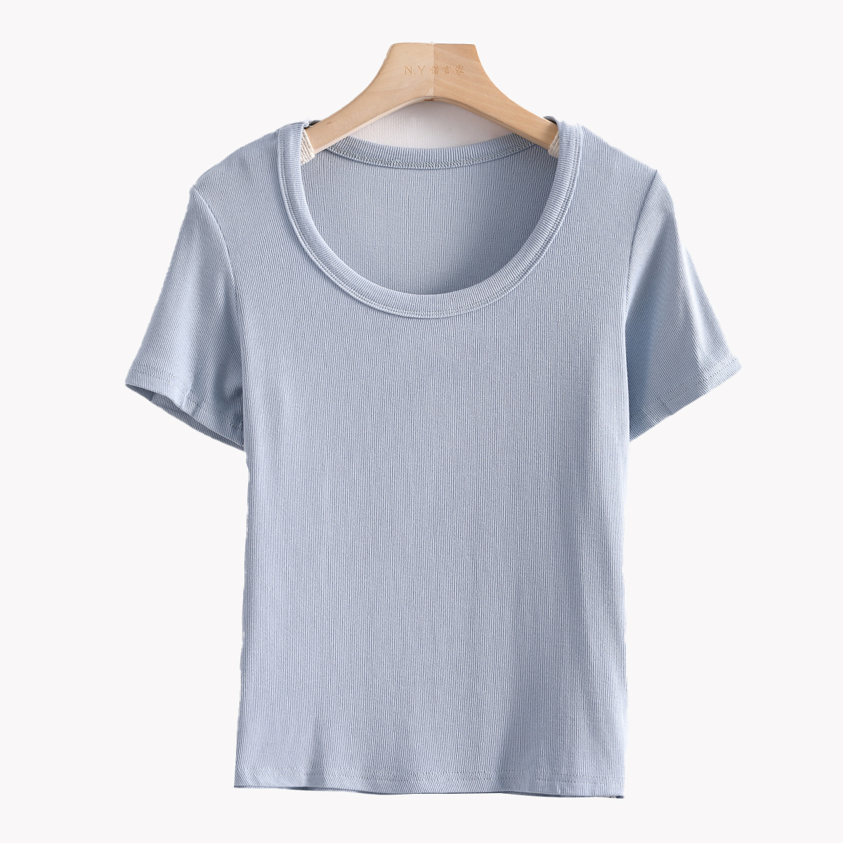 08011 软糯亲肤！夏季时尚简约穿搭薄款显瘦短款针织纯色T恤小衫