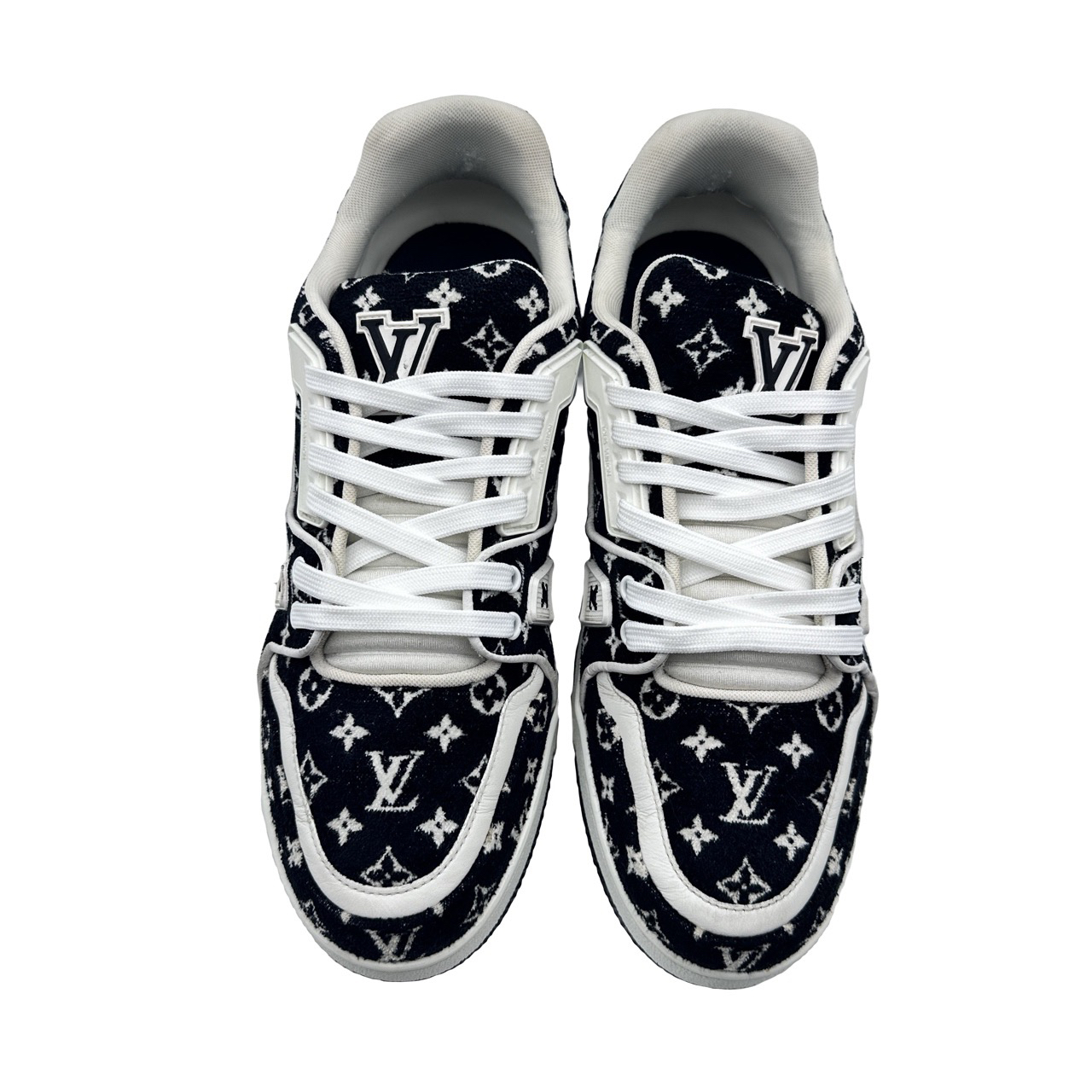 95新 LouisVuitton/路易威登 8.5码42.5码黑白植绒96新特价