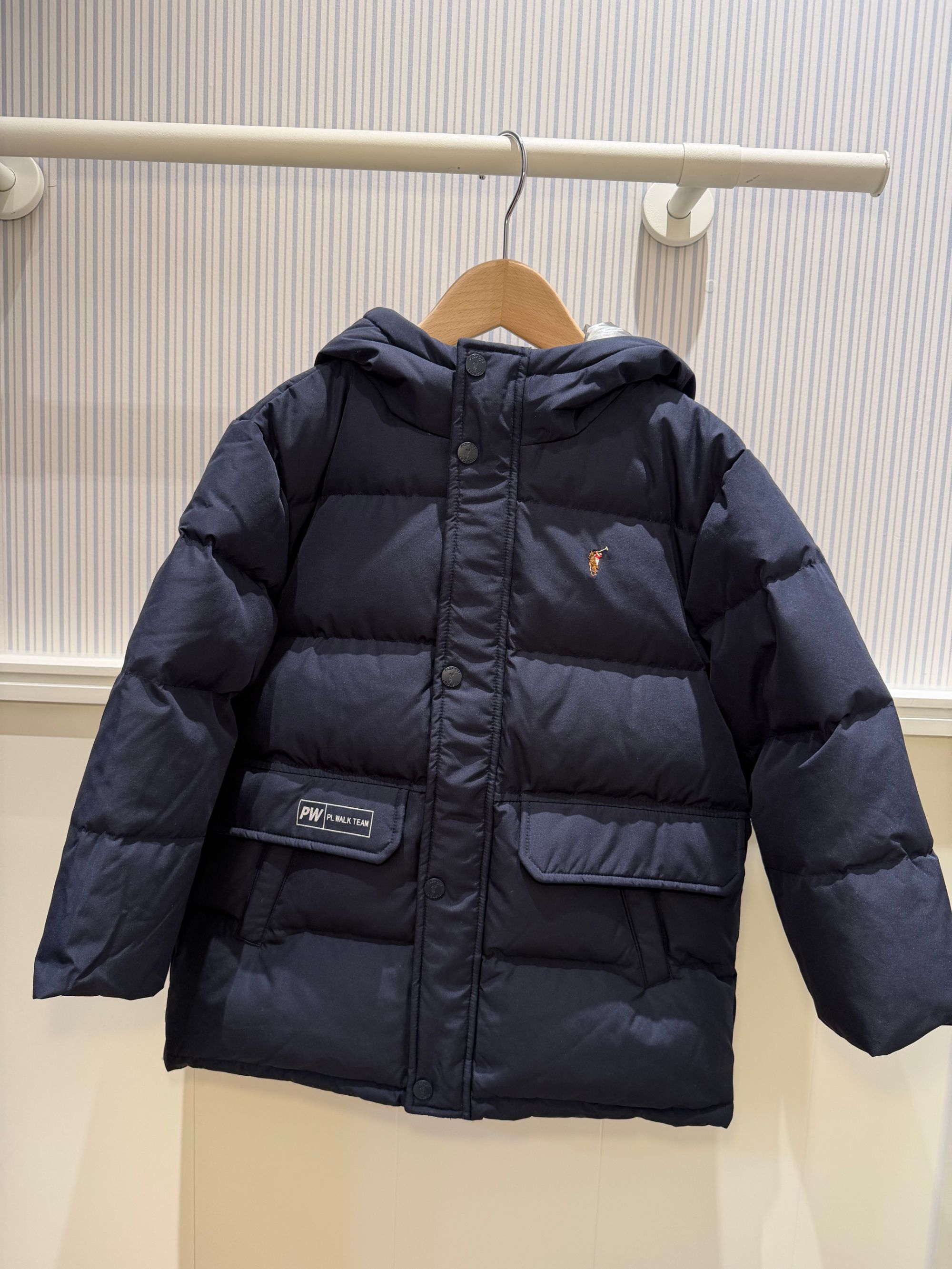 POLOWALK儿童一手长马标经典款羽绒