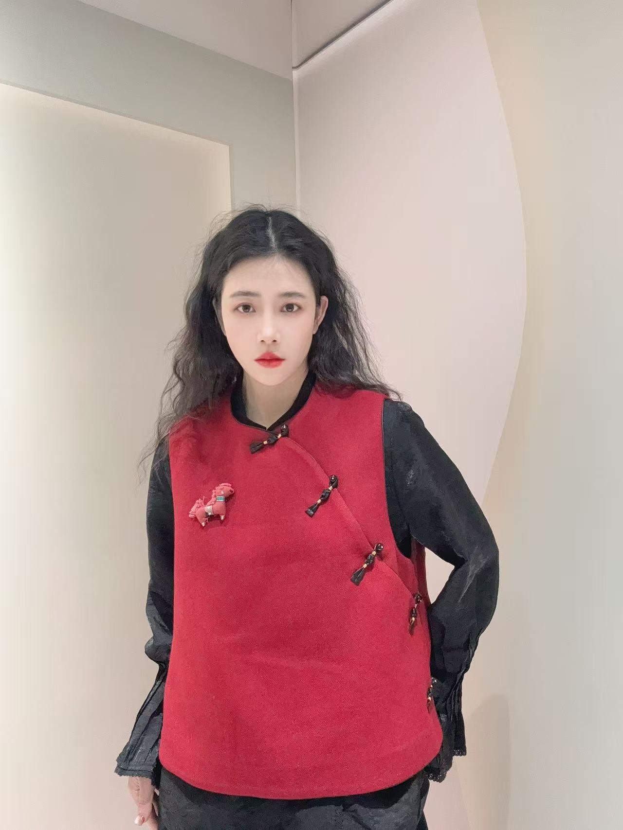 九月  红妆纳福  新款新中式显瘦国风气质中式羊毛复古马甲