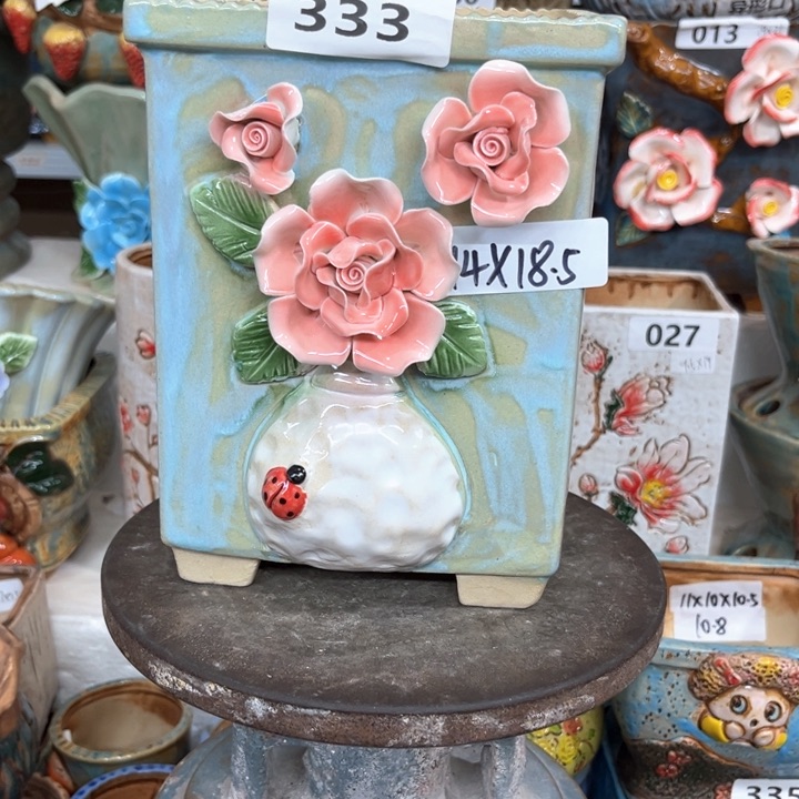 紫砂花盆粗陶材质陶瓷多肉花盆