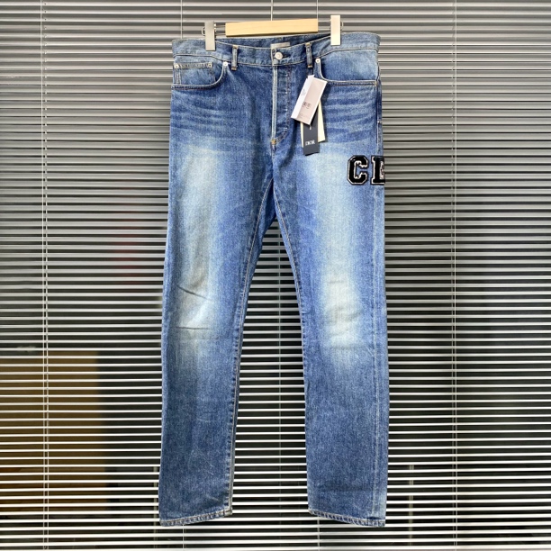 99新 DIOR/迪奥 Kenny Scharf 联名 牛仔裤 CD植绒logo 33码 k315