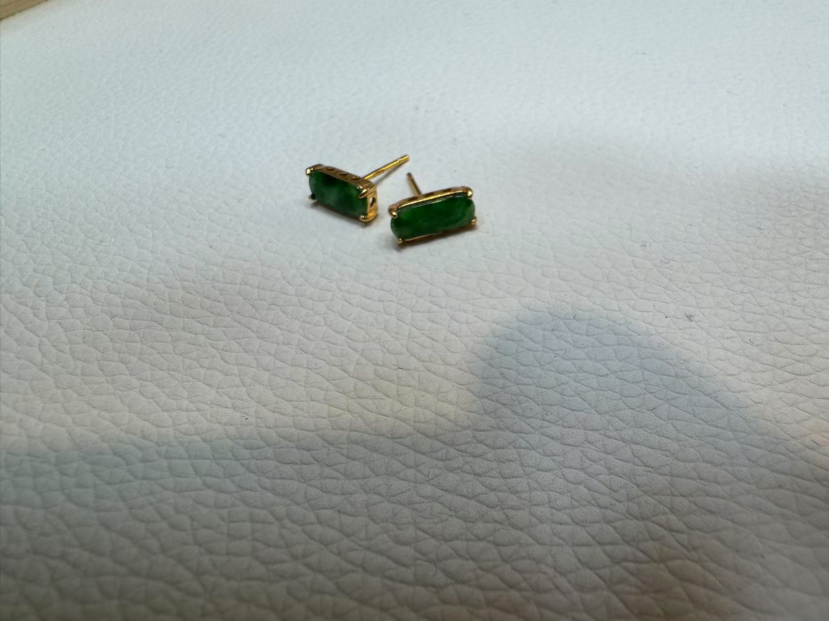 缅甸翡翠S925银耳饰