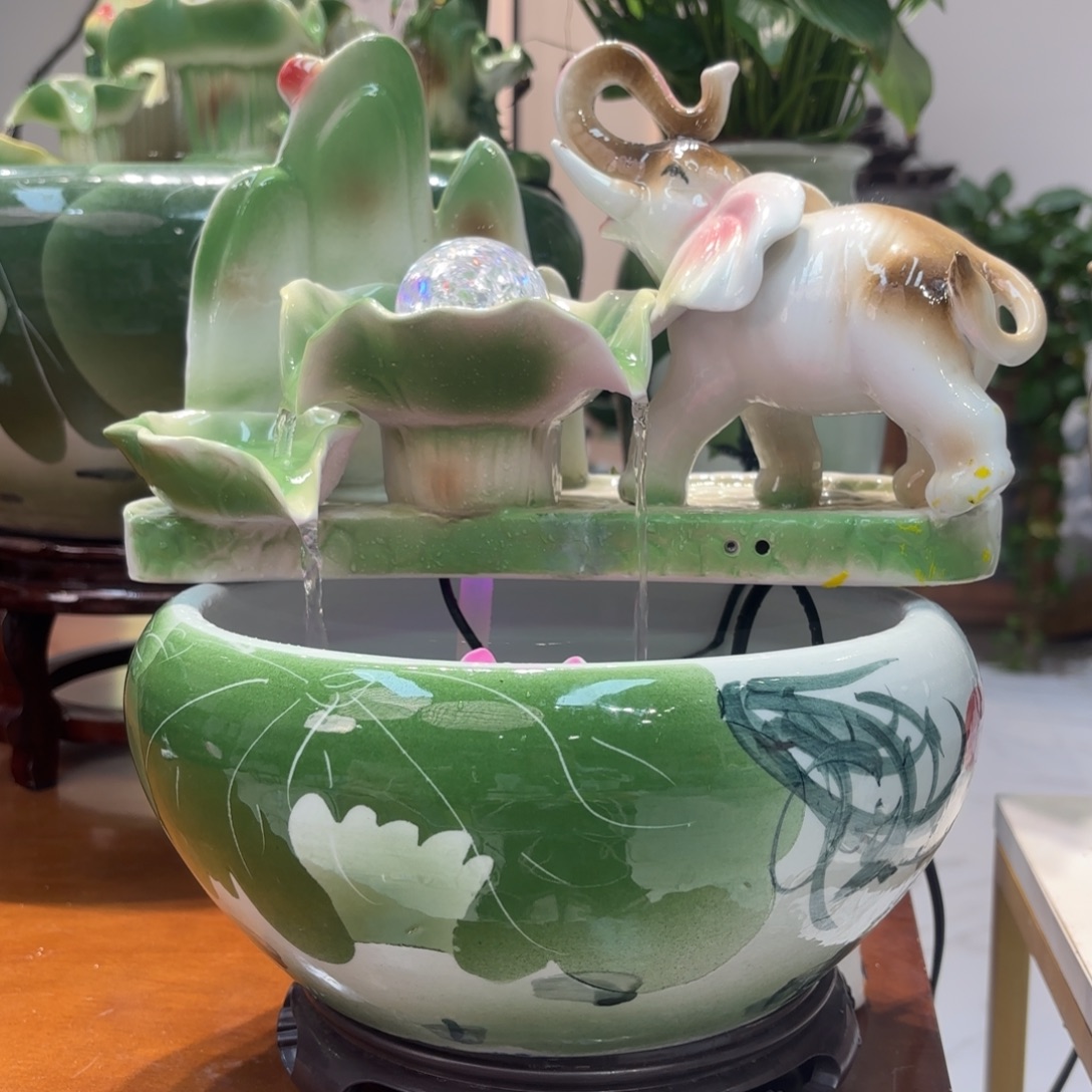 陶瓷25公分吉祥如意鱼缸