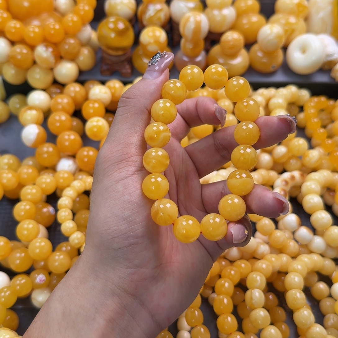 蜜蜡未镶嵌珠宝奇石同料14mm