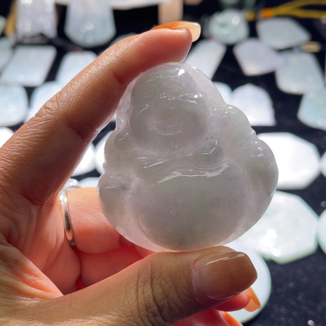 翡翠未镶嵌颈饰佛公