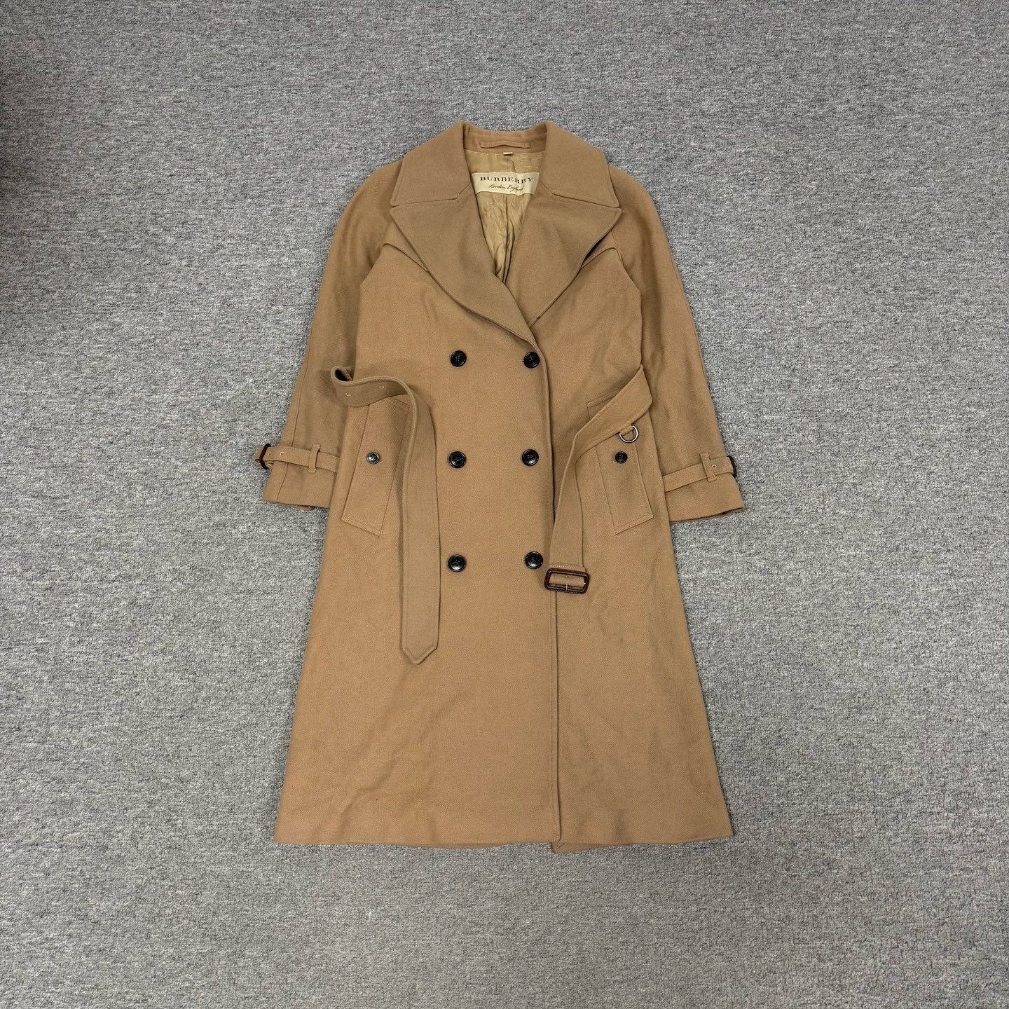 99新 AMIPARIS Burberry 卡其色大衣uk6