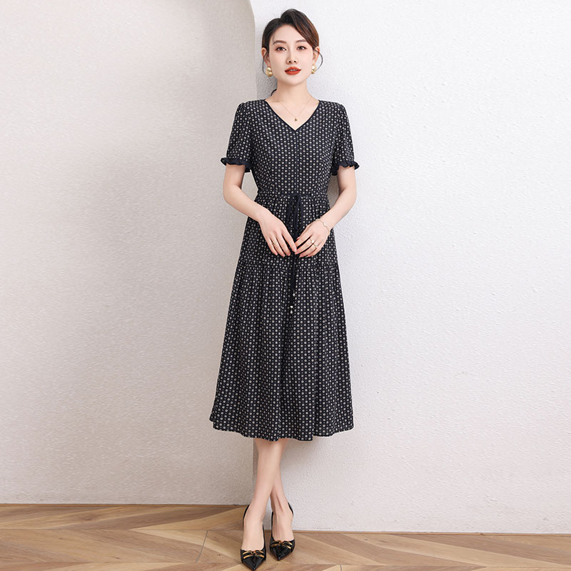 【敏洋纯】18姆米新款桑蚕丝连衣裙24X768