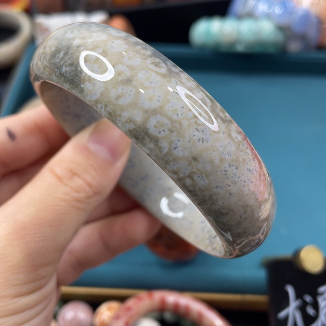 未镶嵌手镯硅化玉