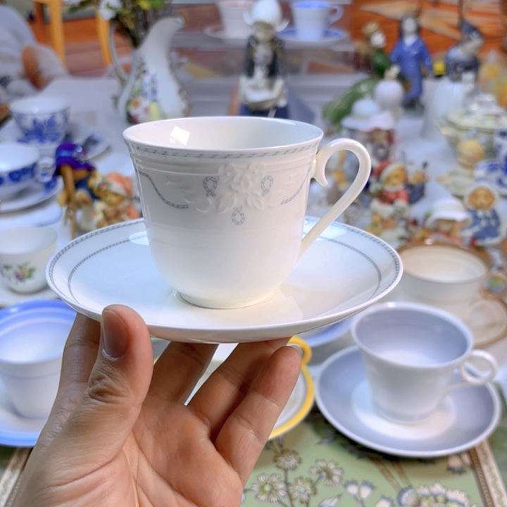 摆件欧洲中古瓷器好看冲鸭！