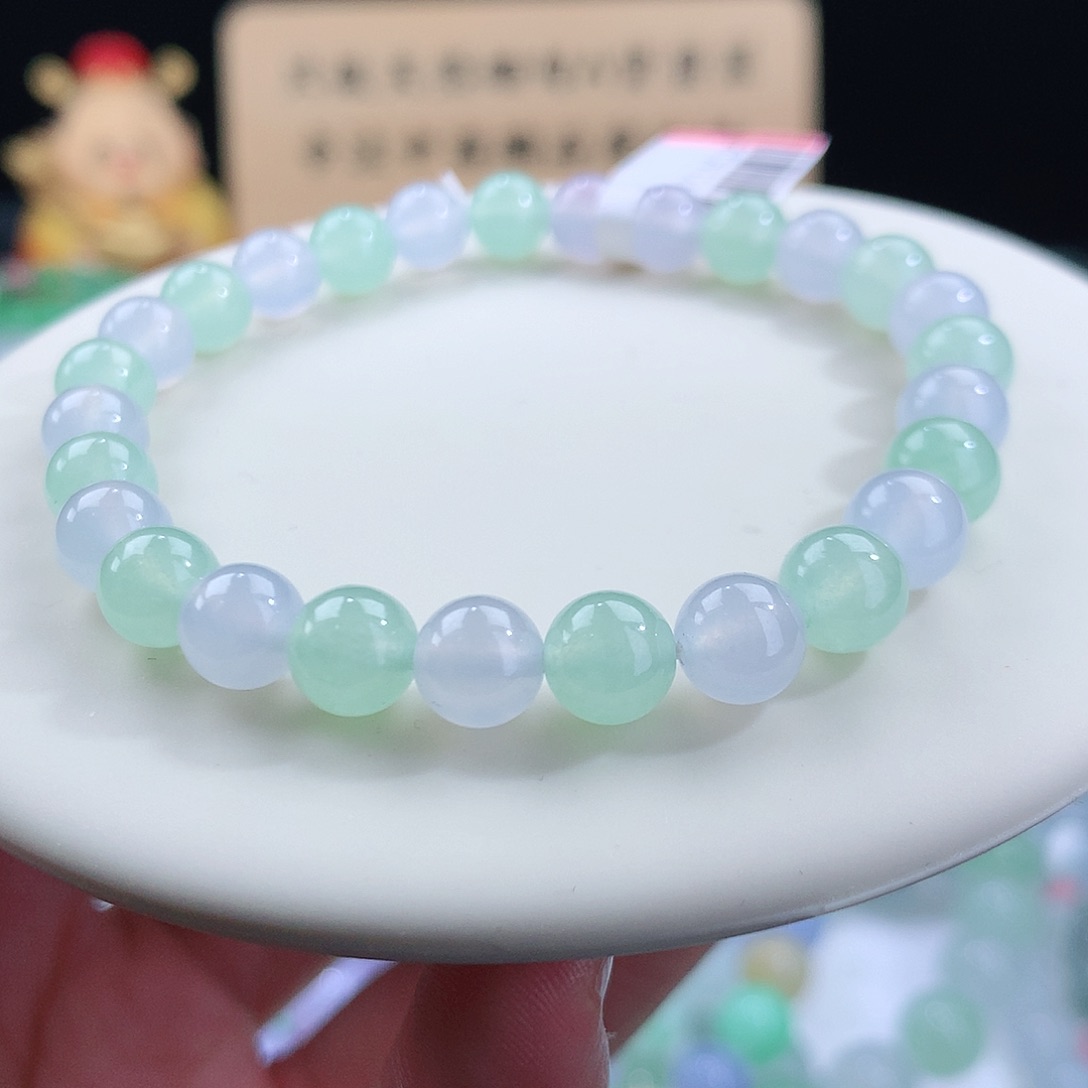 翡翠手链未镶嵌卡6.8