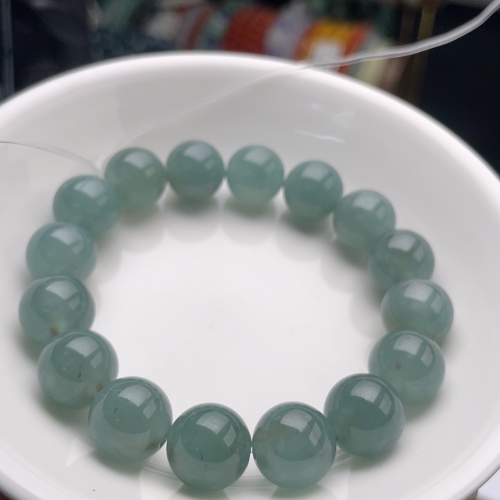 翡翠未镶嵌手链散珠多样性发自选17个
